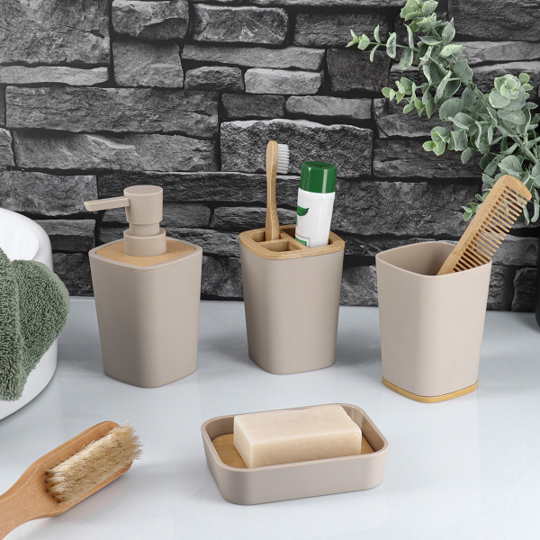 Ποτηροθήκη Μπάνιου (7.5x7.5x10.5) T-D Rubber Beige 63110161