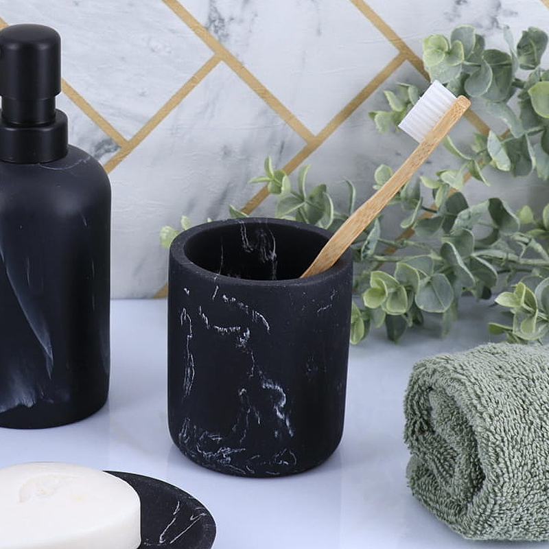 Ποτηροθήκη Μπάνιου (Φ7.6x9.5) T-D Marble Black 61122761
