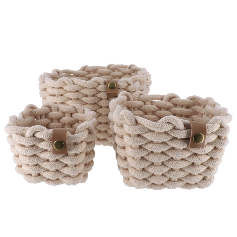 Καλάθια Αποθήκευσης (Σετ 3τμχ) T-D Rope Beige 84208169