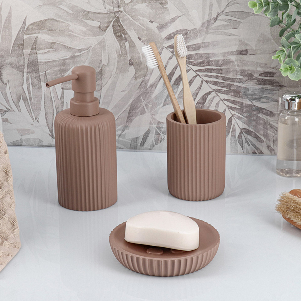 Ποτηροθήκη Μπάνιου (Φ7x9.5) T-D Stripes Cappuccino 61103166