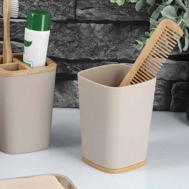 Ποτηροθήκη Μπάνιου (7.5x7.5x10.5) T-D Rubber Beige 61110161