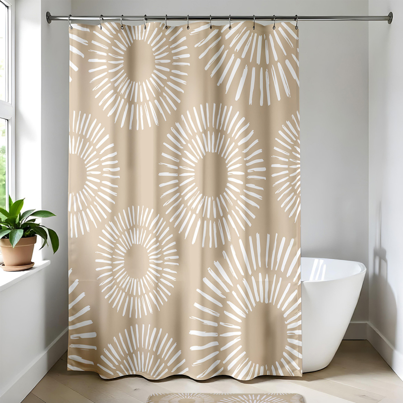 Κουρτίνα Μπάνιου (180x200) Με Κρίκους T-D Ethnic Spirals 1200785