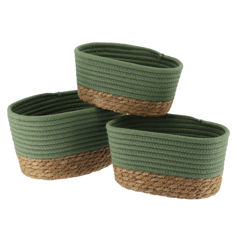 Καλάθια Αποθήκευσης (Σετ 3τμχ) T-D Rectangular Khaki 84164149