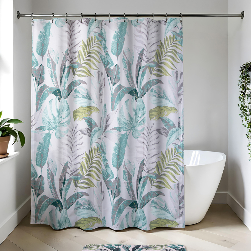 Κουρτίνα Μπάνιου Πλαστική (180x180) Με Κρίκους T-D Jardin D' Hiver 1100781