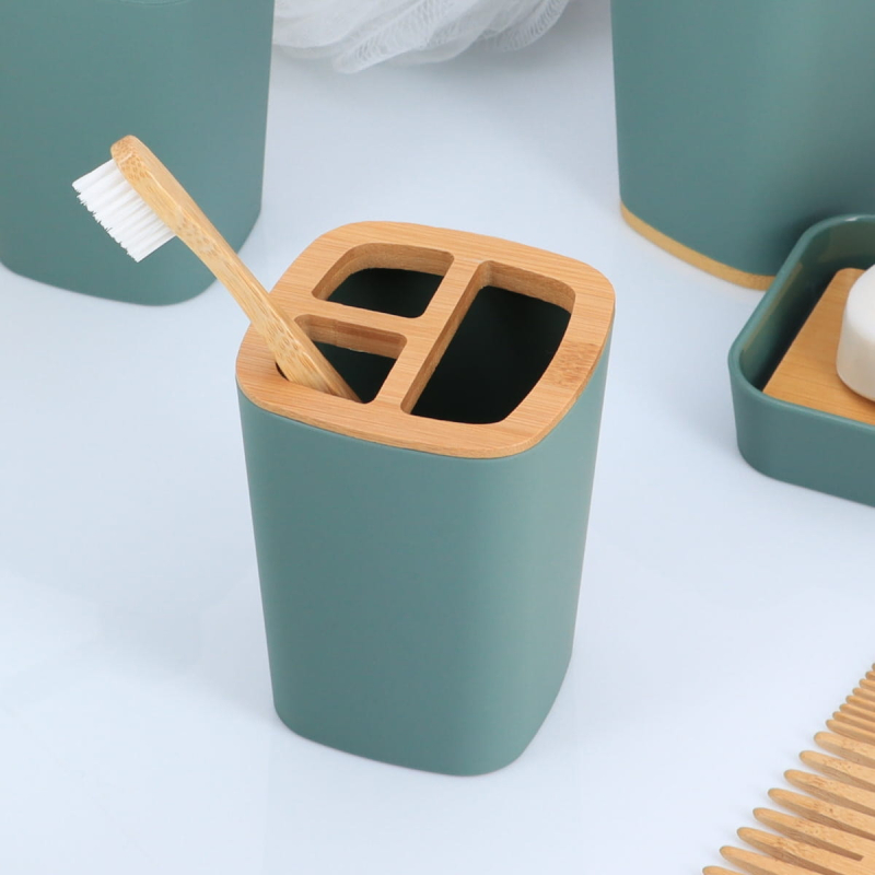 Ποτηροθήκη Μπάνιου (7.5x7.5x10.5) T-D Rubber Green 63110144