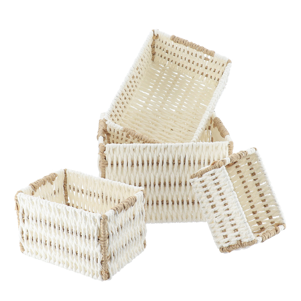 Καλάθια Αποθήκευσης (Σετ 4τμχ) T-D Bicolor White 84138100