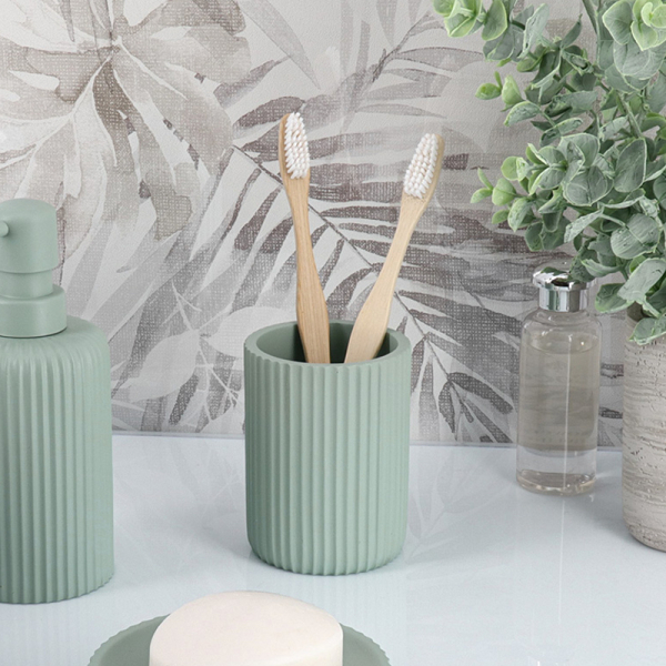 Ποτηροθήκη Μπάνιου (Φ7x9.5) T-D Stripes Green 61103146