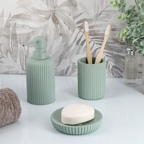 Ποτηροθήκη Μπάνιου (Φ7x9.5) T-D Stripes Green 61103146