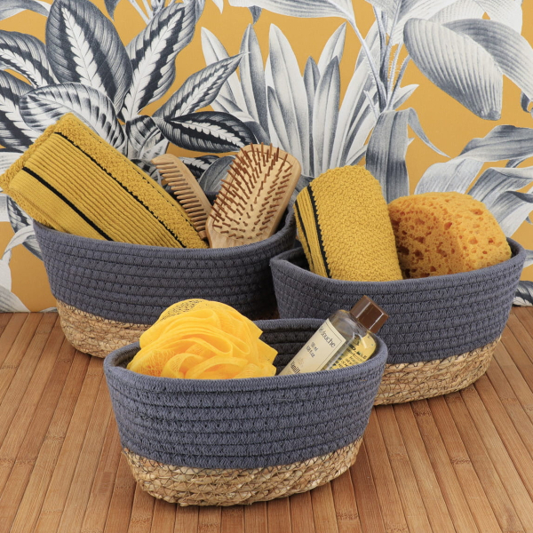 Καλάθια Αποθήκευσης (Σετ 3τμχ) T-D Rectangular Grey 84164242