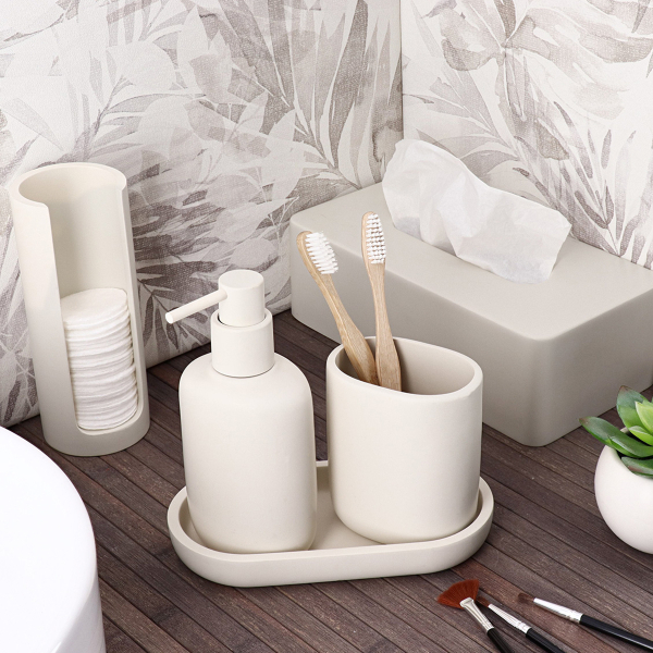 Ποτηροθήκη Μπάνιου (9x6.5x10.5) T-D Oval Beige 61202161