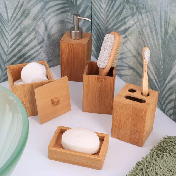 Ποτηροθήκη Μπάνιου (7x7x10) T-D Bamboo 6350195