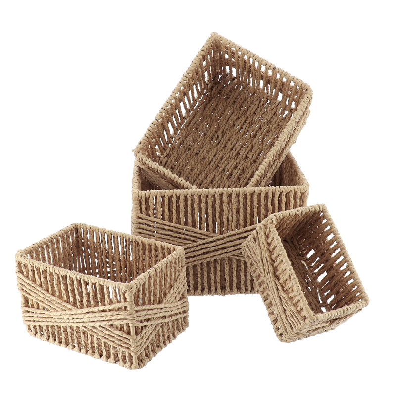 Καλάθια Αποθήκευσης (Σετ 4τμχ) T-D Papper Natural 8489104