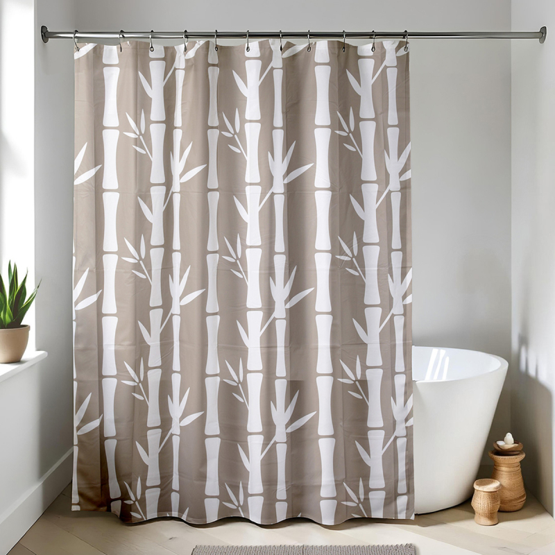 Κουρτίνα Μπάνιου Πλαστική (180x180) Με Κρίκους T-D Bahia 1103604