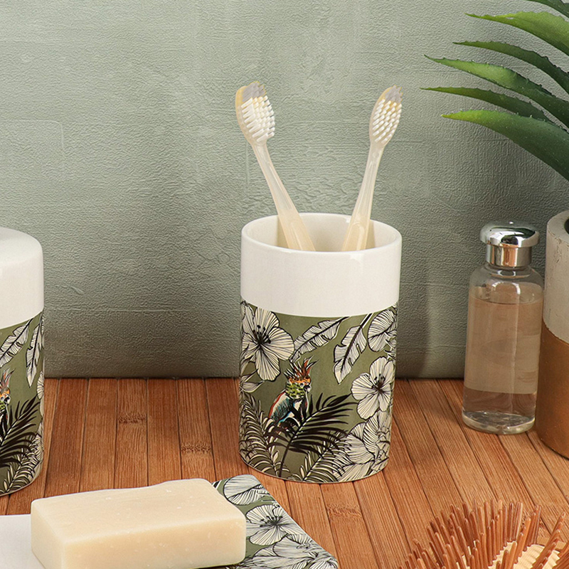 Ποτηροθήκη Μπάνιου (Φ7.4x11) T-D Jungle Fever Khaki 6177780