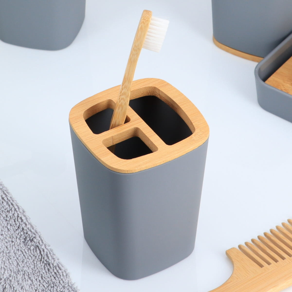 Ποτηροθήκη Μπάνιου (7.5x7.5x10.5) T-D Rubber Grey 63110180