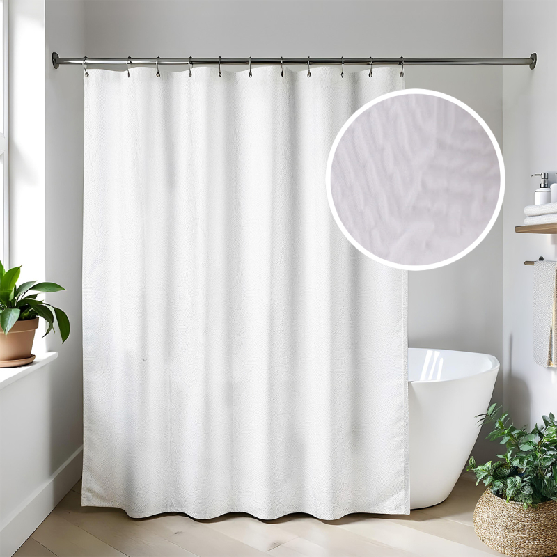 Κουρτίνα Μπάνιου (180x200) Με Κρίκους T-D Leaf Effect 1218100