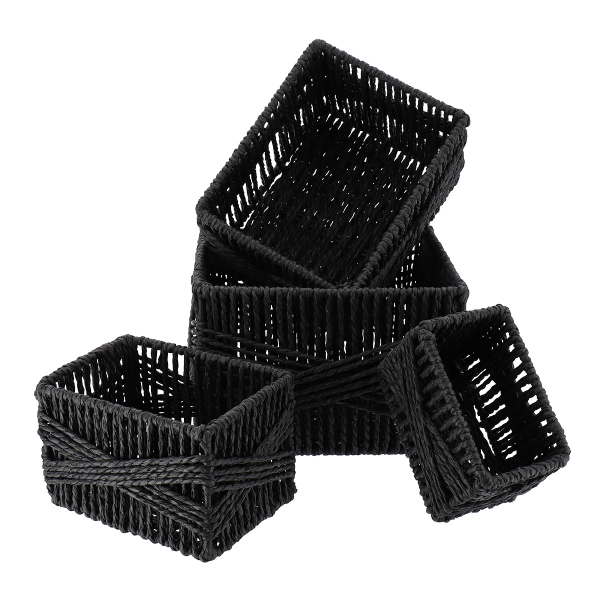 Καλάθια Αποθήκευσης (Σετ 4τμχ) T-D Papper Black 8489103