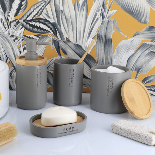 Ποτηροθήκη Μπάνιου (Φ7.5x10.7) T-D D.Grey 61101260