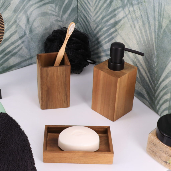 Ποτηροθήκη Μπάνιου (6.5x6.5x10.5) T-D Acacia 61114167