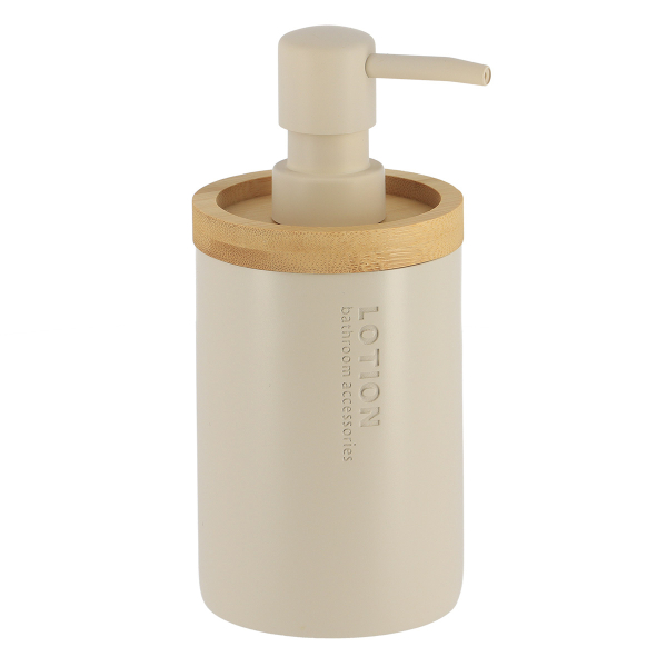 Dispenser Μπάνιου 280ml (Φ7.5x17) T-D Beige/Bamboo 62101161