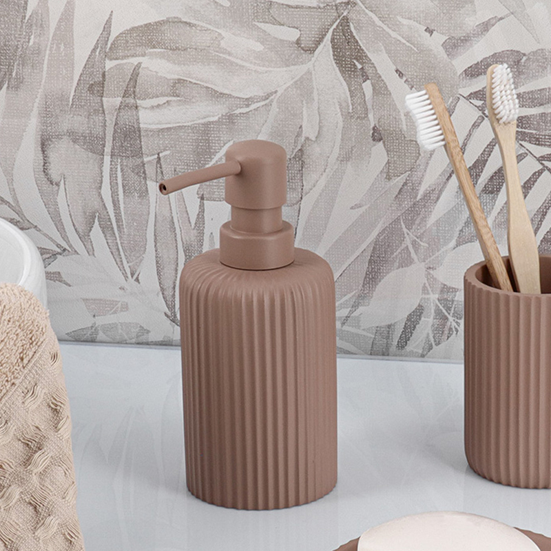 Dispenser Μπάνιου 230ml (Φ7x17) T-D Stripes Cappuccino 62103166