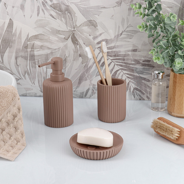 Dispenser Μπάνιου 230ml (Φ7x17) T-D Stripes Cappuccino 62103166