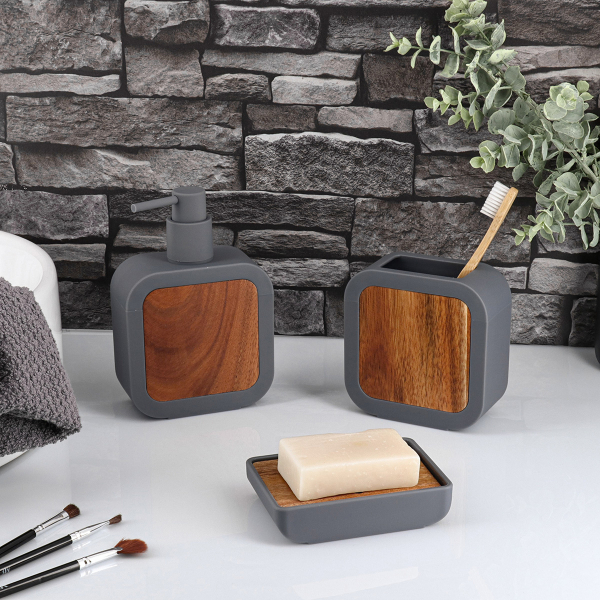 Dispenser Μπάνιου 350ml (11x4.9x16.7) T-D Square Grey 62206180