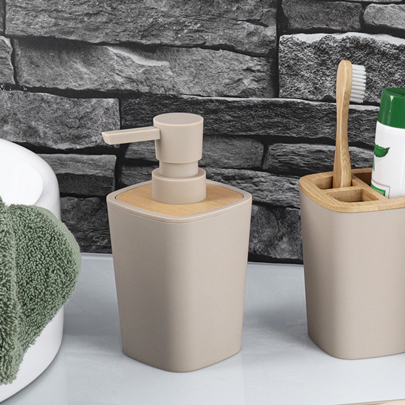 Dispenser Μπάνιου 380ml (7.5x7.5x15.5) T-D Rubber Beige 62110161