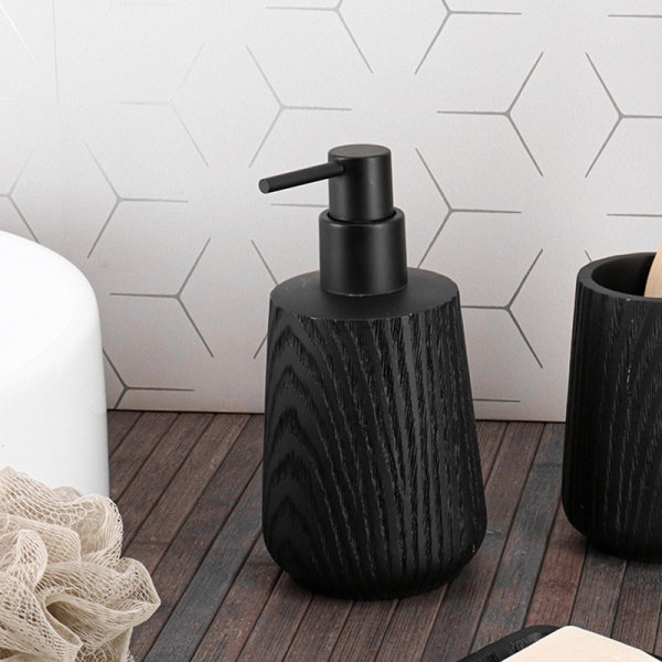 Dispenser Μπάνιου 350ml (9x7.5x18) T-D Wood Effect Black 62203103