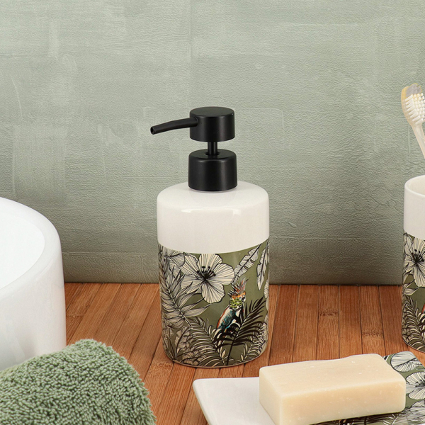 Dispenser Μπάνιου 320ml (Φ7.4x17.5) T-D Jungle Fever Khaki 6277780