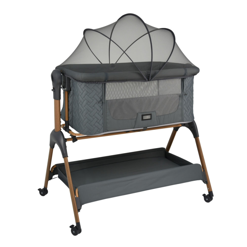 Λίκνο (0+ Μηνών/Έως 9kg) Bebe Stars Style 2 in 1 Smoked Grey 847-186