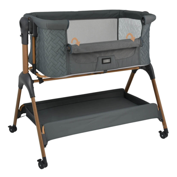 Λίκνο (0+ Μηνών/Έως 9kg) Bebe Stars Style 2 in 1 Smoked Grey 847-186