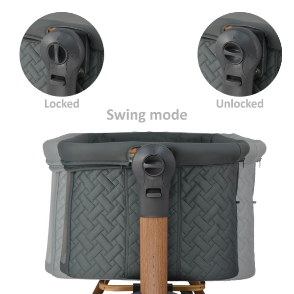 Λίκνο (0+ Μηνών/Έως 9kg) Bebe Stars Style 2 in 1 Smoked Grey 847-186