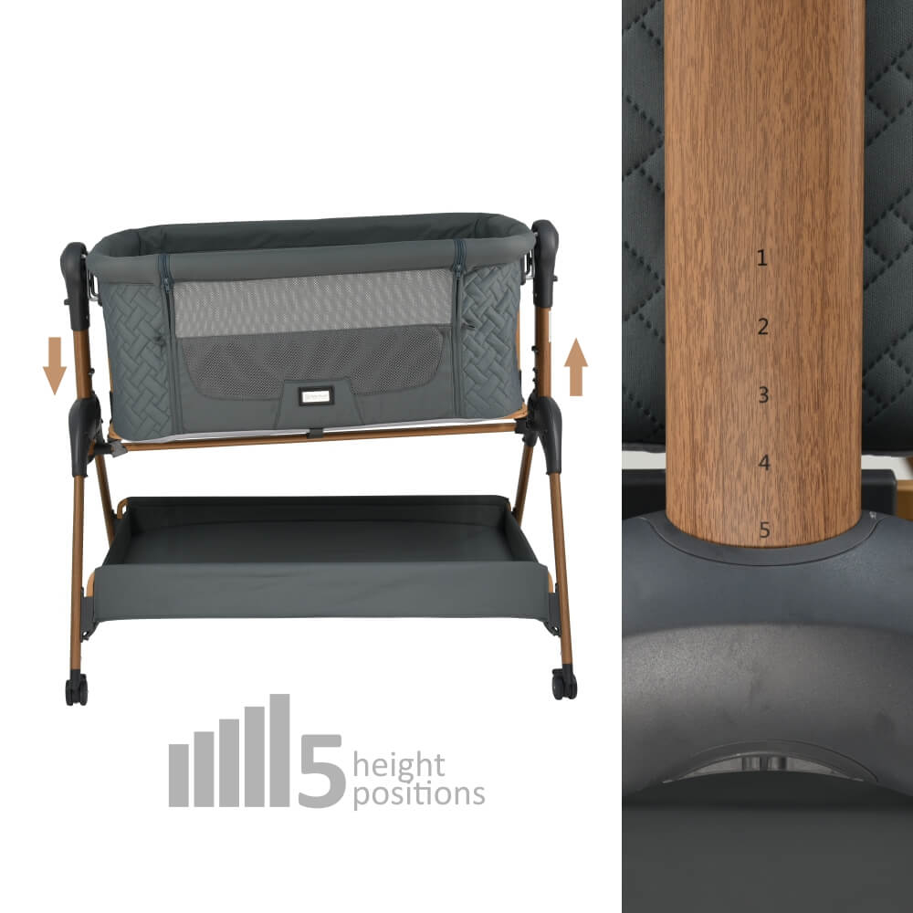 Λίκνο (0+ Μηνών Έως 9Kg) Bebe Stars Style 2 In 1 Smoked Grey 847-186 Home Βρεφικά Μωρού Spitishop