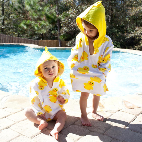 Παιδικό Πόντσο (0-12 Μηνών) Με Αντηλιακή Προστασία Zoocchini Puddles The Duck
