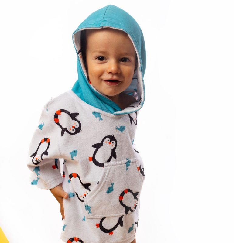 Παιδικό Πόντσο (0-12 Μηνών) Με Αντηλιακή Προστασία Zoocchini Penguin