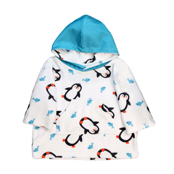 Παιδικό Πόντσο (0-12 Μηνών) Με Αντηλιακή Προστασία Zoocchini Penguin