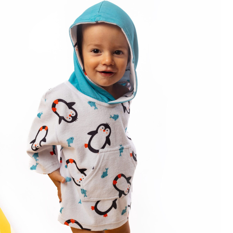 Παιδικό Πόντσο (12-24 Μηνών) Με Αντηλιακή Προστασία Zoocchini Penguin