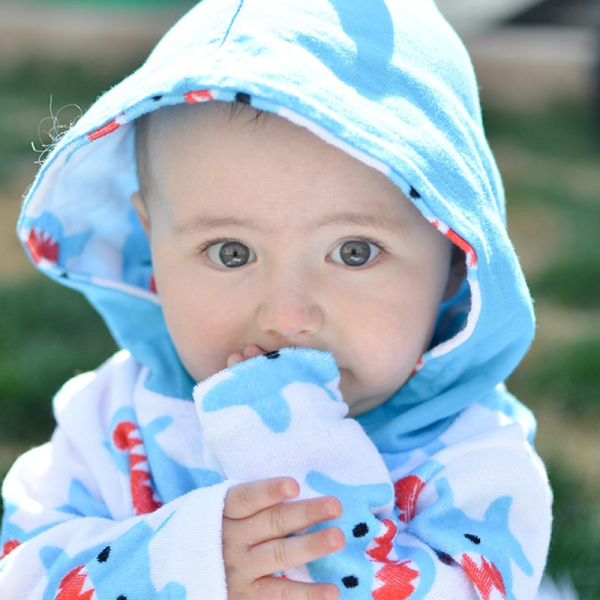 Παιδικό Πόντσο (0-12 Μηνών) Με Αντηλιακή Προστασία Zoocchini Sherman The Shark