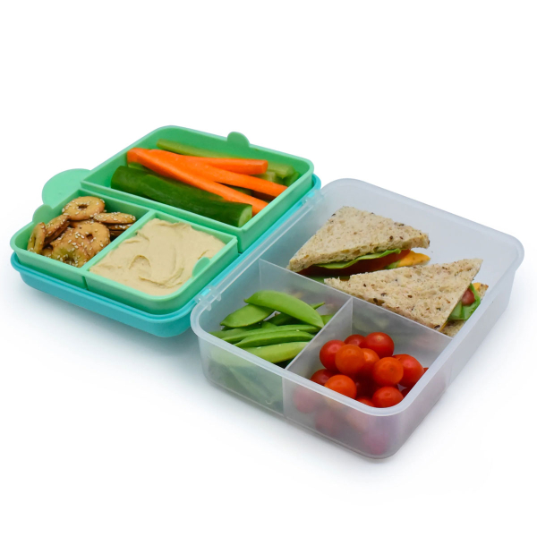 Φαγητοδοχείο Με Χωρίσματα & Κουτάλι & Πιρούνι (Σετ) Melii Μπλε 21510