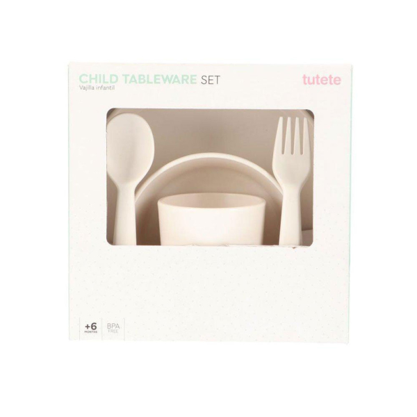 Παιδικό Σετ Φαγητού 7τμχ Tutete Ecru 61-74698