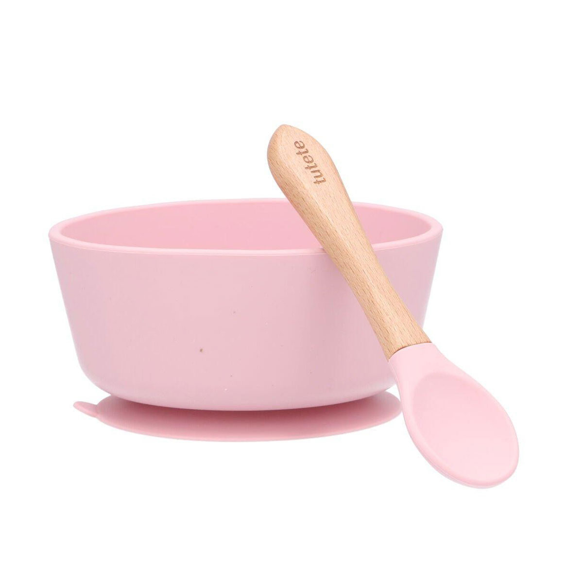 Tutete Μπολ Σιλικόνης & Κουτάλι Tutete Pink 61-65949