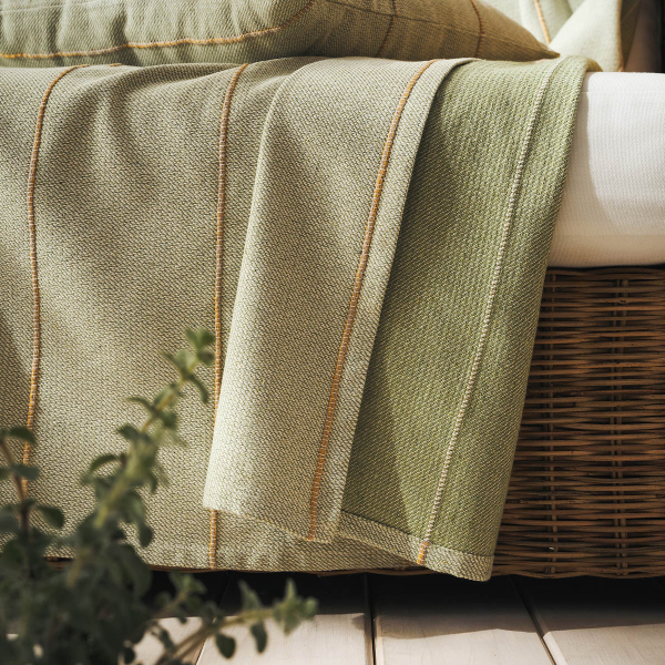 Ριχτάρι Πολυθρόνας (180x180) Gofis Home Rabia Green/Mustard 321/11