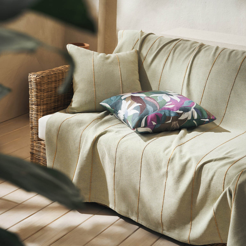 Ριχτάρι Καναπέ Τριθέσιου (180x310) Gofis Home Rabia Green/Mustard 321/11