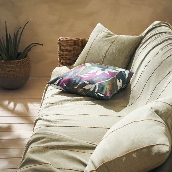 Ριχτάρι Καναπέ Τριθέσιου (180x310) Gofis Home Rabia Green/Mustard 321/11