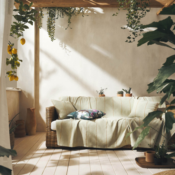 Ριχτάρι Καναπέ Τριθέσιου (180x310) Gofis Home Rabia Green/Mustard 321/11