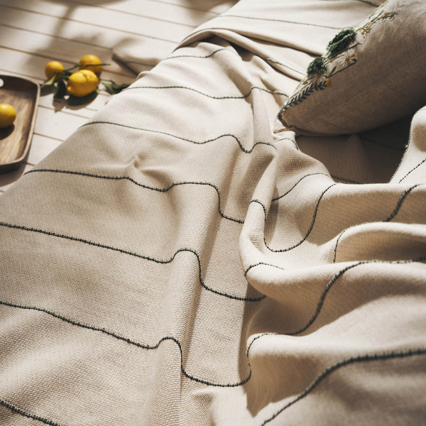 Ριχτάρι Καναπέ Τριθέσιου (180x310) Gofis Home Rabia Beige/Green 321/18