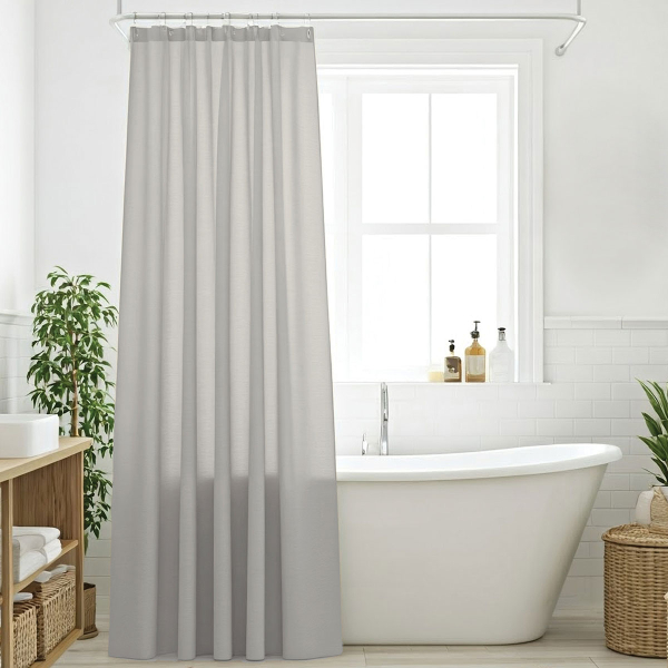Κουρτίνα Μπάνιου (200x180) Με Κρίκους Das Home Bath 0805 Grey