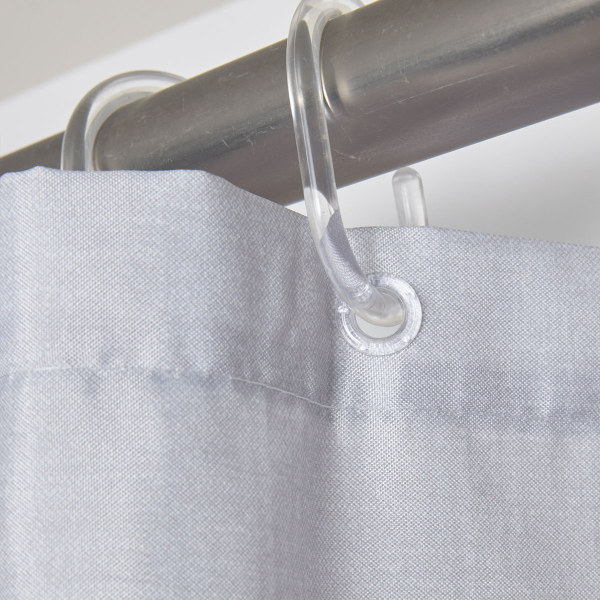 Κουρτίνα Μπάνιου (200x180) Με Κρίκους Das Home Bath 0805 Grey