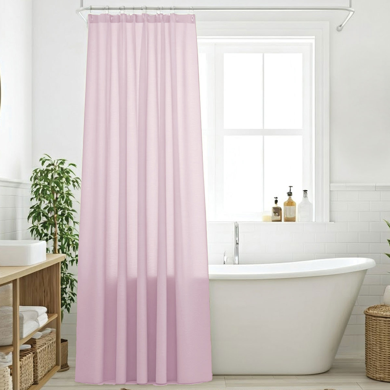 Κουρτίνα Μπάνιου (240x180) Με Κρίκους Das Home Bath 0806 Nude